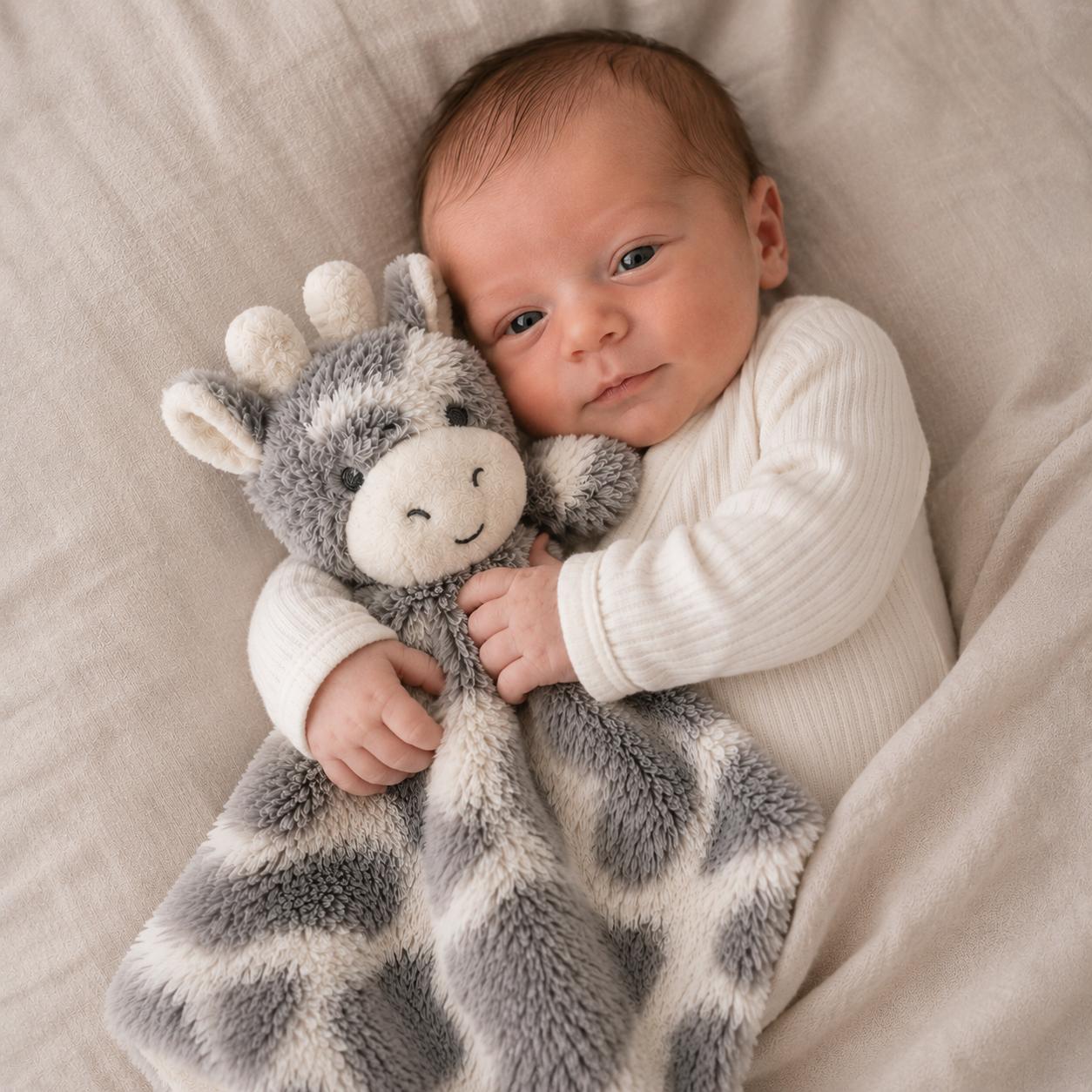 Peluche de Apego Jirafa Gris para Bebé