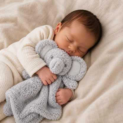 Peluche de Apego Elefante Gris para Bebé