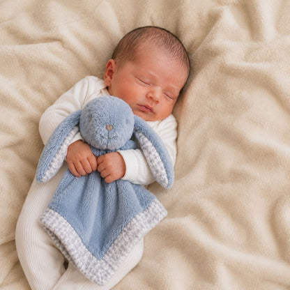 Peluche de Apego Conejito Azul para Bebé