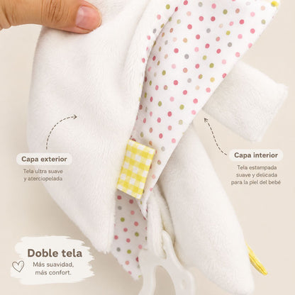 Muñeco Conejito Apego Lovey — Doble Tela | Promoción por Detalle Estético