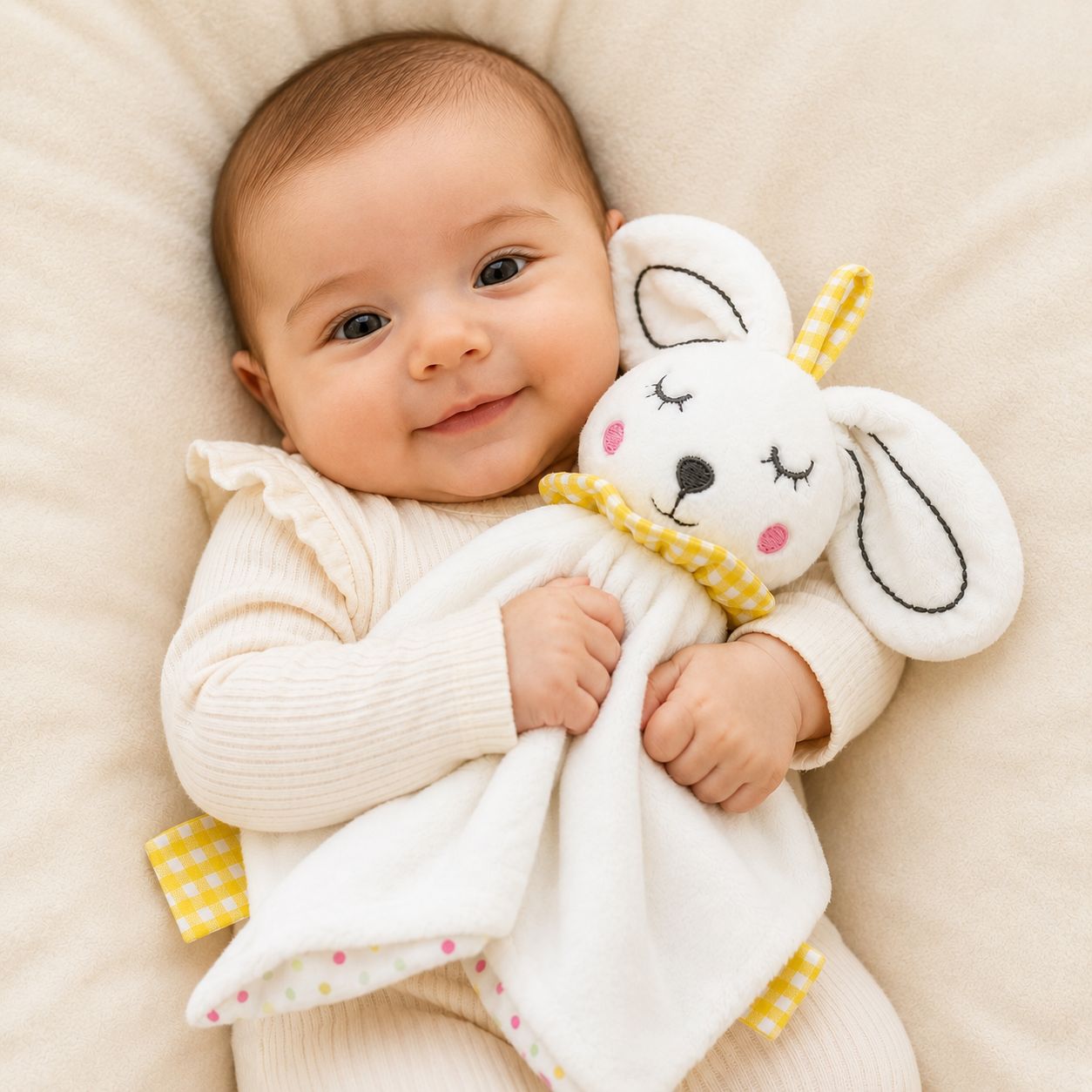 Muñeco Conejito Apego Lovey — Doble Tela | Promoción por Detalle Estético