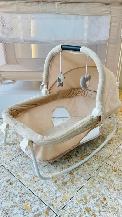 Corral Dubai Coolbaby 5 en 1 con Cambiador, Moisés y Mecedora