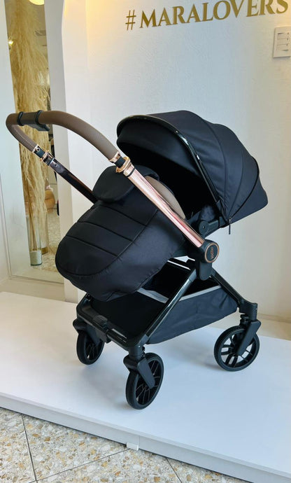 Kidilo Santorini – Coche de Bebé Negro