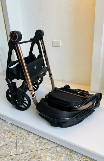 Kidilo Santorini – Coche de Bebé Negro