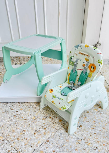 Silla de Comer Multifuncional Martinos Baby – Menta Safari