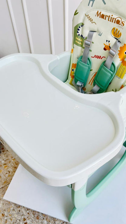 Silla de Comer Multifuncional Martinos Baby – Menta Safari