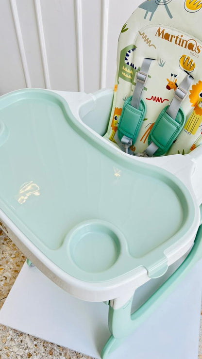 Silla de Comer Multifuncional Martinos Baby – Menta Safari