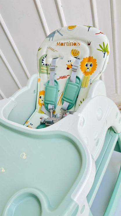 Silla de Comer Multifuncional Martinos Baby – Menta Safari