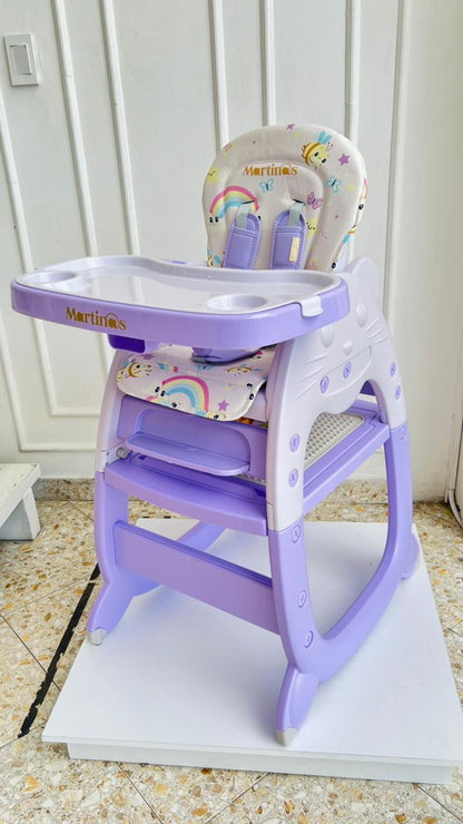 Silla de Comer Multifuncional Martinos Baby – Lila Abejas