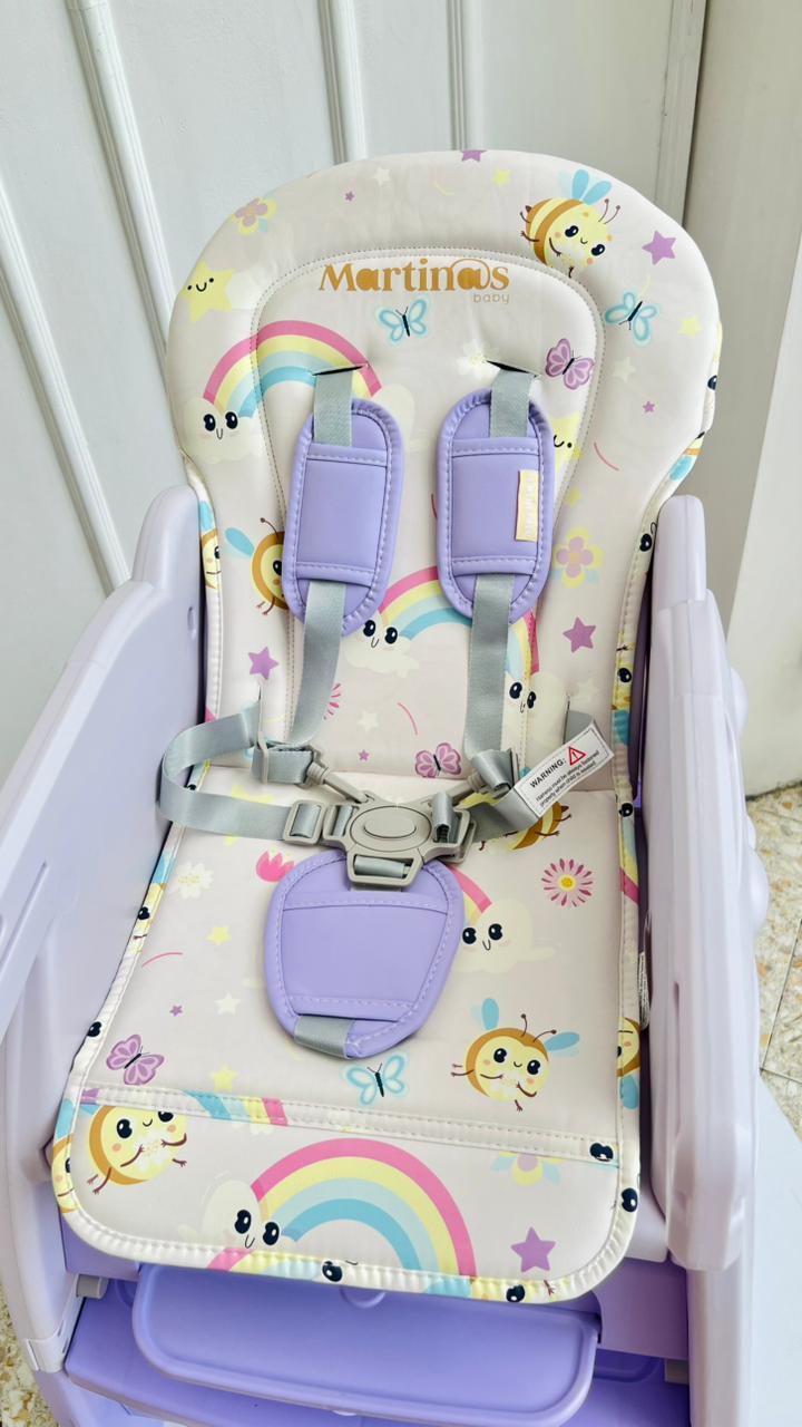 Silla de Comer Multifuncional Martinos Baby – Lila Abejas