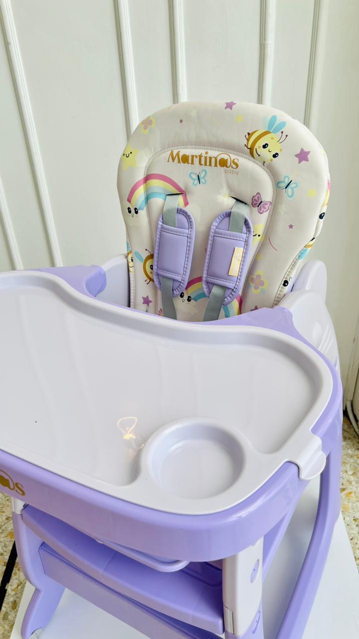 Silla de Comer Multifuncional Martinos Baby – Lila Abejas