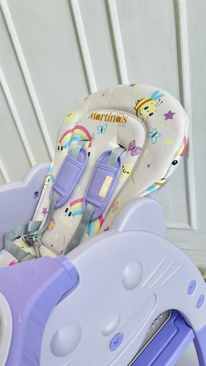 Silla de Comer Multifuncional Martinos Baby – Lila Abejas