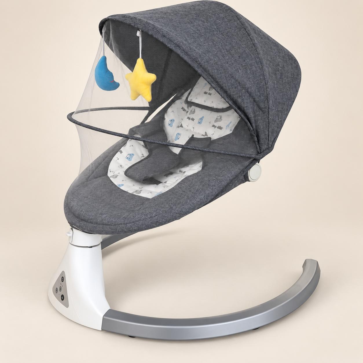 Mecedora Eléctrica para Bebé Happy Bear – Gris