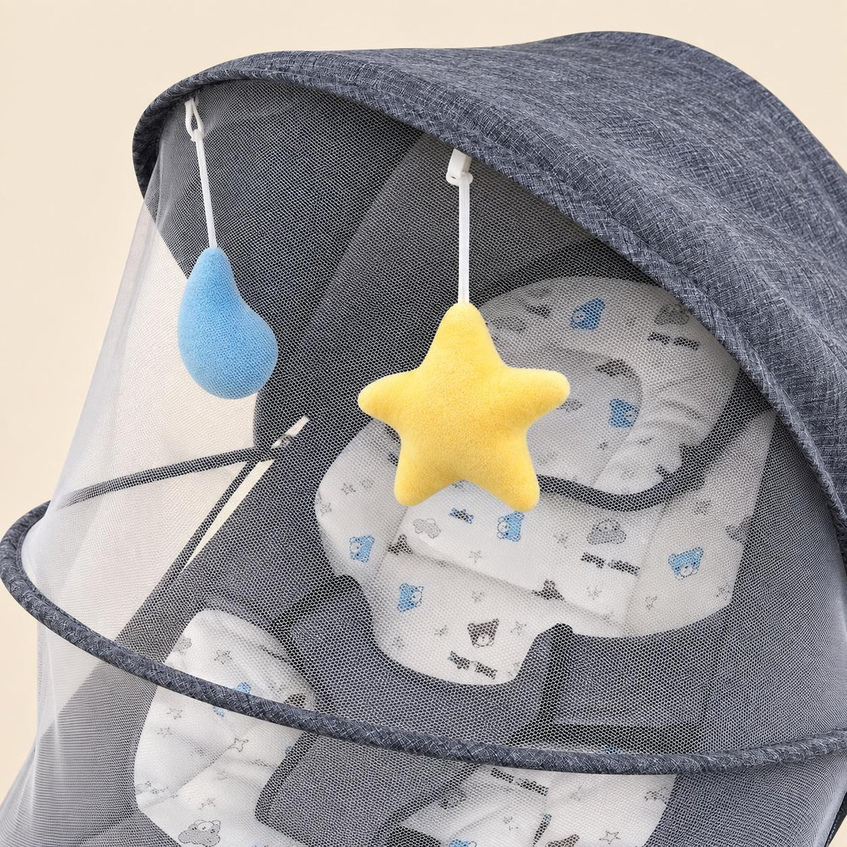 Mecedora Eléctrica para Bebé Happy Bear – Gris
