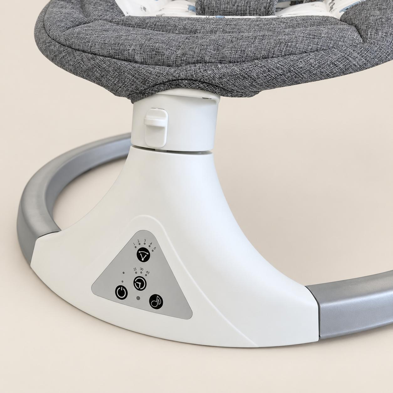 Mecedora Eléctrica para Bebé Happy Bear – Gris