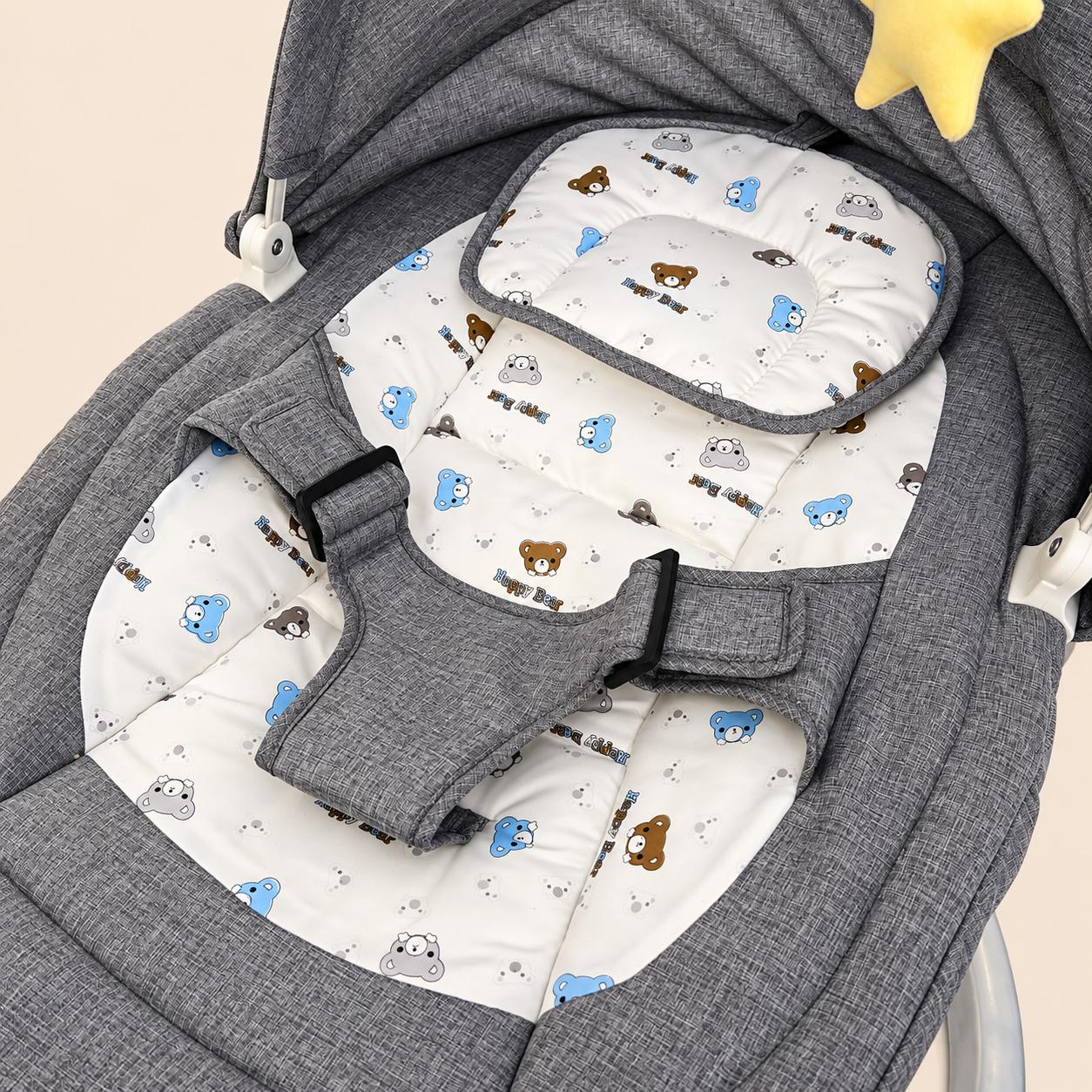 Mecedora Eléctrica para Bebé Happy Bear – Gris