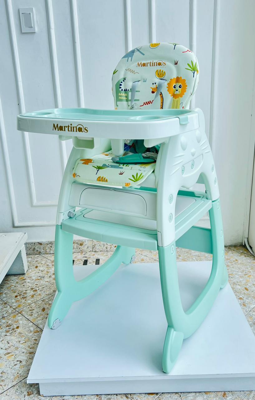 Silla de Comer Multifuncional Martinos Baby – Menta Safari
