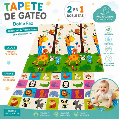 TAPETE DE GATEO DOBLE FAZ - DISEÑO ZOOLOGICO