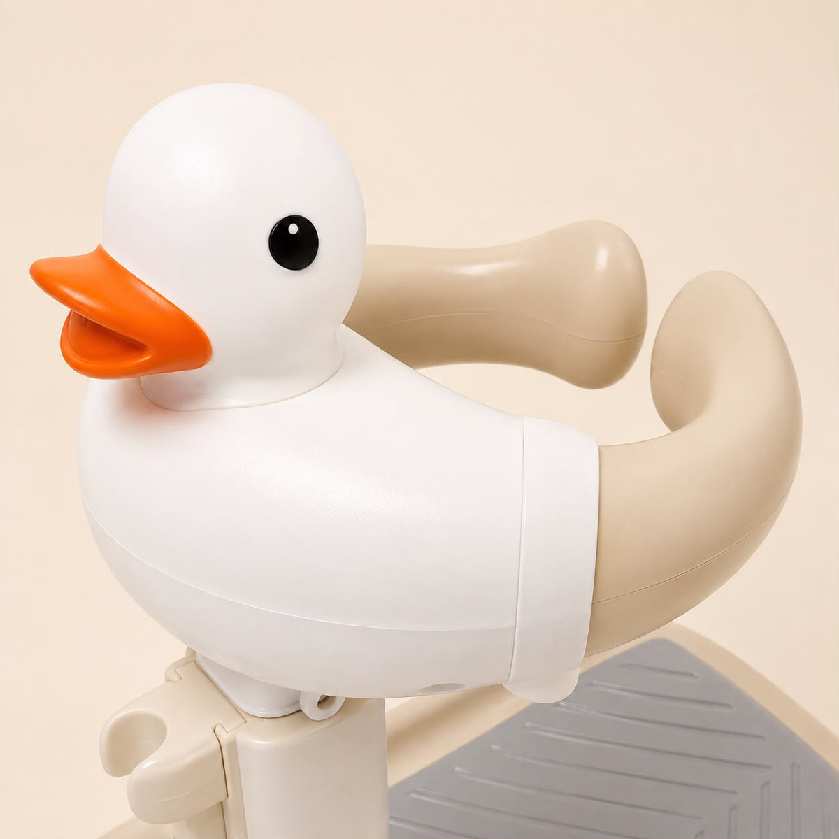 Cabeza chillona del pato que emite sonido al presionarla para estimular al bebé