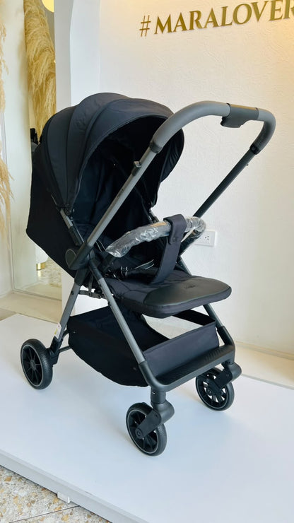 Detalle de ruedas y canasta inferior de coche Kidilo Sofi negro