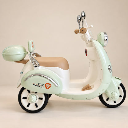Scooter infantil Xiaodicar SU.7 verde menta, vista posterior