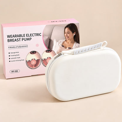 Kit de extractor eléctrico doble MY-382 rosado con estuche y accesorios