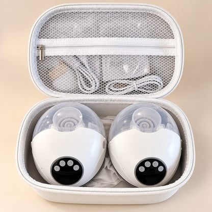 Kit de extractor eléctrico doble MY-382 blanco con estuche y accesorios