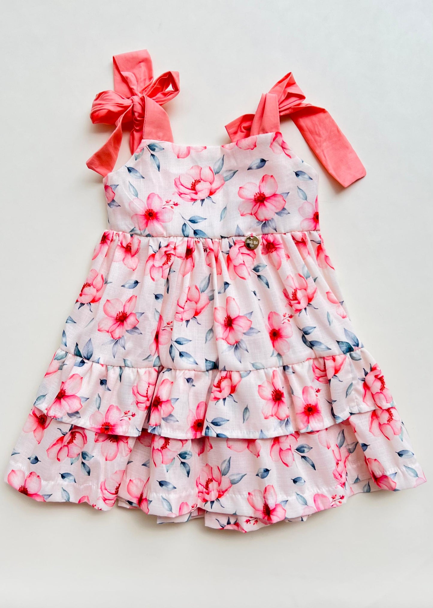 VESTIDO FLORAL CON TIRAS AJUSTABLES