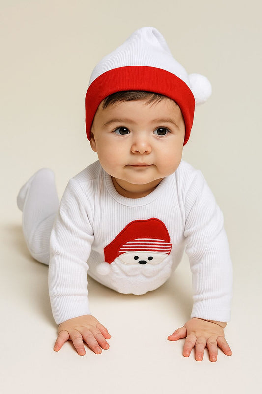 ENTERIZO NAVIDEÑO DE PAPA NOEL CON GORRO