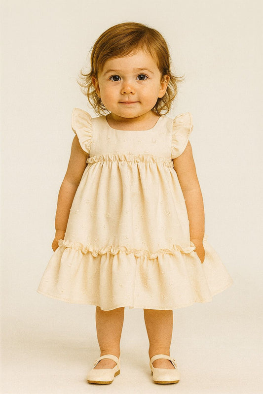 VESTIDO TEXTURIZADO CON MANGAS