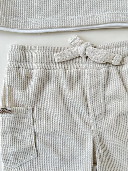 CONJUNTO INFANTIL TEJIDO WAFFLE