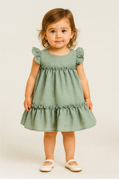 VESTIDO TEXTURIZADO CON MANGAS