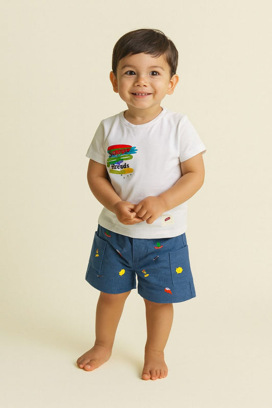CONJUNTO SUMMER SURF FRIENDS BEBÉ FELIZ