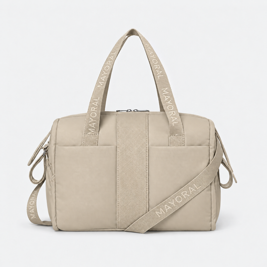 Bolso Pañalera Mayoral Beige Impermeable