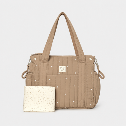 Bolso Pañalera Mayoral Canela con Cambiador y Mochila