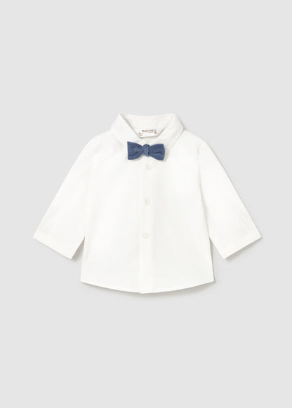 CAMISA EUROPEA DE VESTIR CON CORBATÍN AZUL - MAYORAL