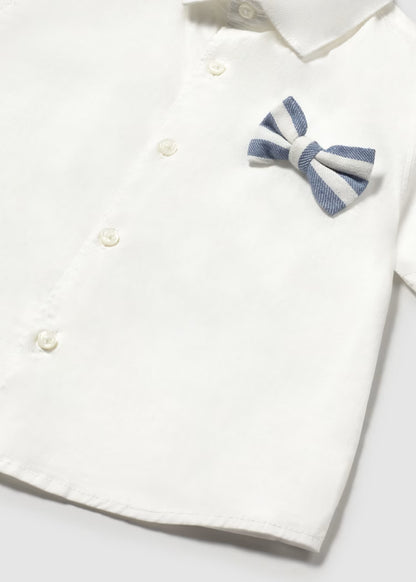 CONJUNTO BERMUDA Y CAMISA RAYAS CON PAJARITA BEBÉ MAYORAL