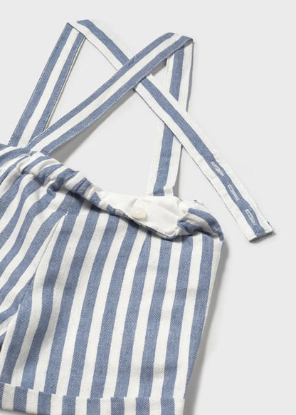 CONJUNTO BERMUDA Y CAMISA RAYAS CON PAJARITA BEBÉ MAYORAL