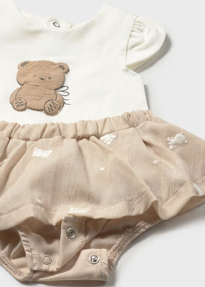 CONJUNTO FALDA Y CAMISETA OSITO RECIEN NACIDA
