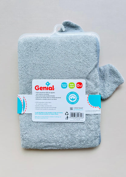 TOALLA BABY CON CAPOTA MUÑECOS GENIAL