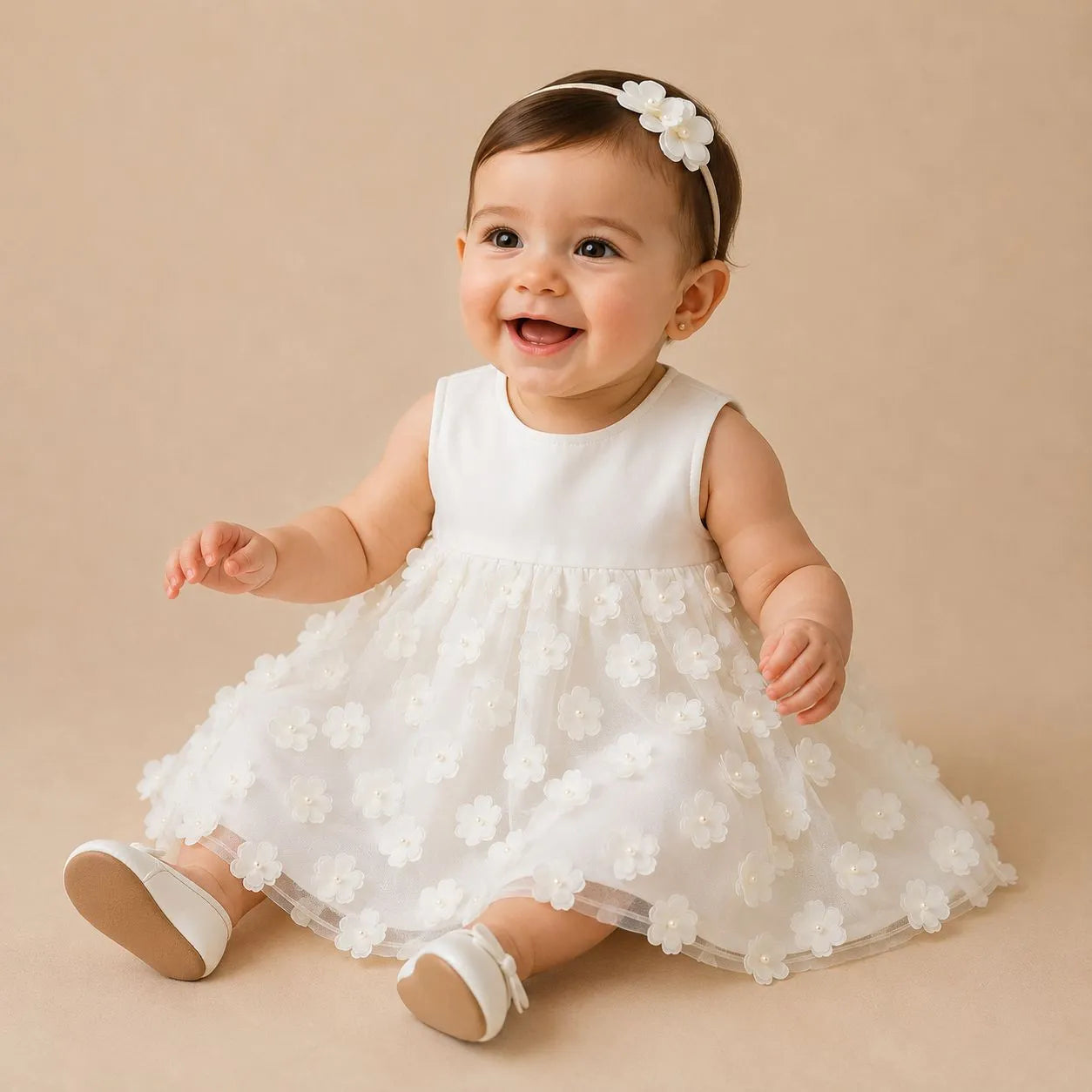 VESTIDO TULL FLORES- BORDINO