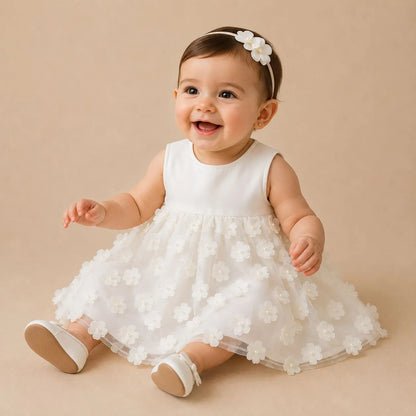 VESTIDO TULL FLORES- BORDINO