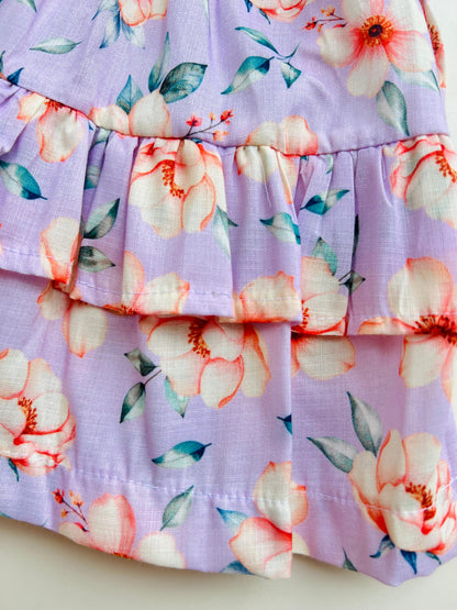 VESTIDO FLORAL CON TIRAS AJUSTABLES