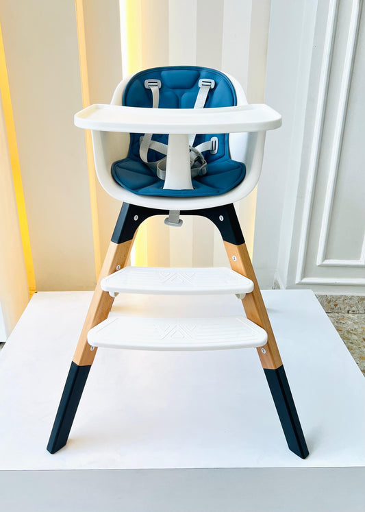 SILLA COMEDOR DELUXE DE MADERA AZUL