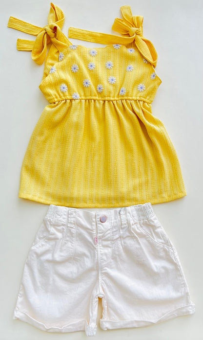 CONJUNTO DE SHORT Y CAMISA BORDADA