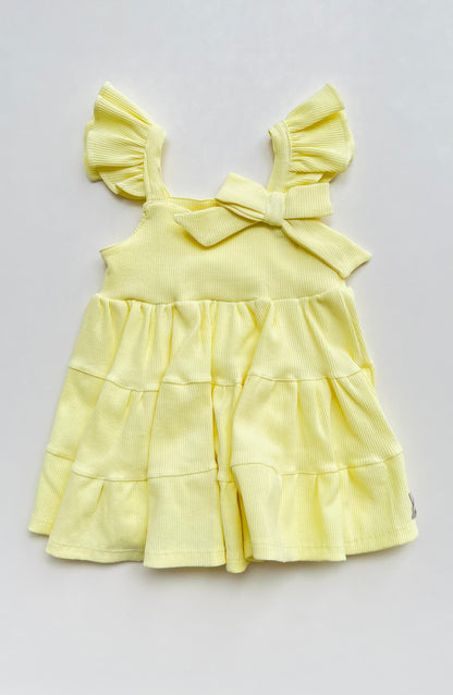 VESTIDO GOLAS LAZO AMARILLO