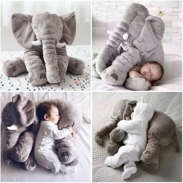 PELUCHE ELEFANTE ALMOHADA ANTIREFLUJO CON ILUMINACIÓN - 100% ANTIALÉRGICO COLOR GRIS