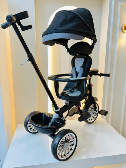 Triciclo Evolutivo Babycuchi – Negro Premium con Rines Cromados
