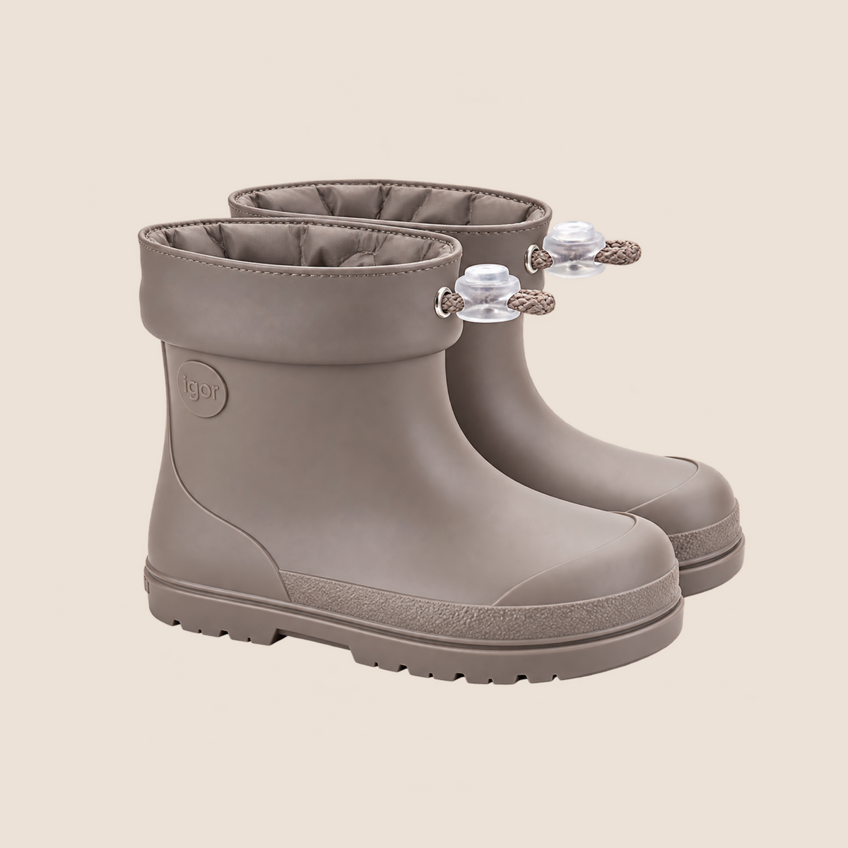 Par de botas de agua infantiles Igor Mendi Taupe W10305