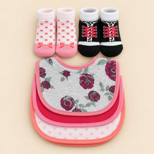 Set de baberos con medias